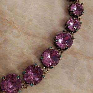 Baublebar Lilac and Green Crystal necklace - NWT